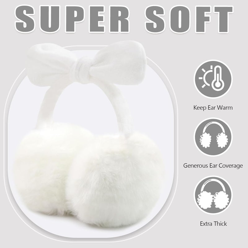 FSTEOE Winter Ear Muffs Women Warm Earmuff Girls Ear Warmers Soft Plush Outdoor Adjustable Ear Cover - Image 5
